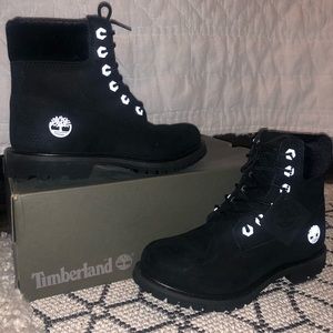 Black Velvet Timberland Boots